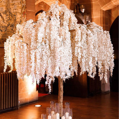 ODM Wisteria Sahte Çiçek Ağaçları, İç Mekan İçin Fiberglas Sahte Wisteria Ağacı